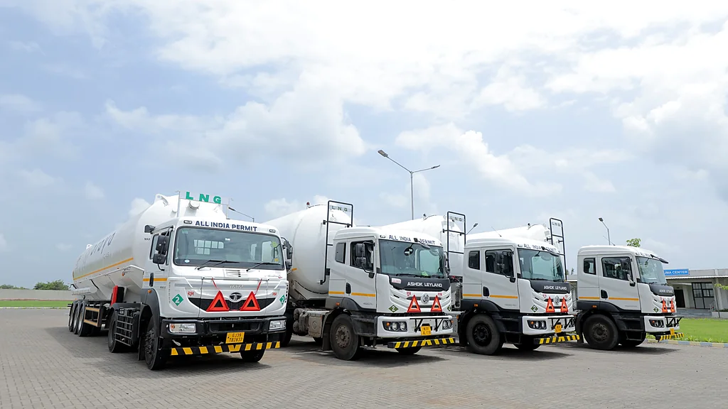 Row of Oraya LNG tankers parked at the yard